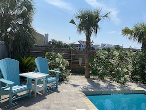 Piscina all'aperto, una piscina riscaldata