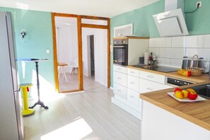 Fridge, oven, stovetop, dishwasher