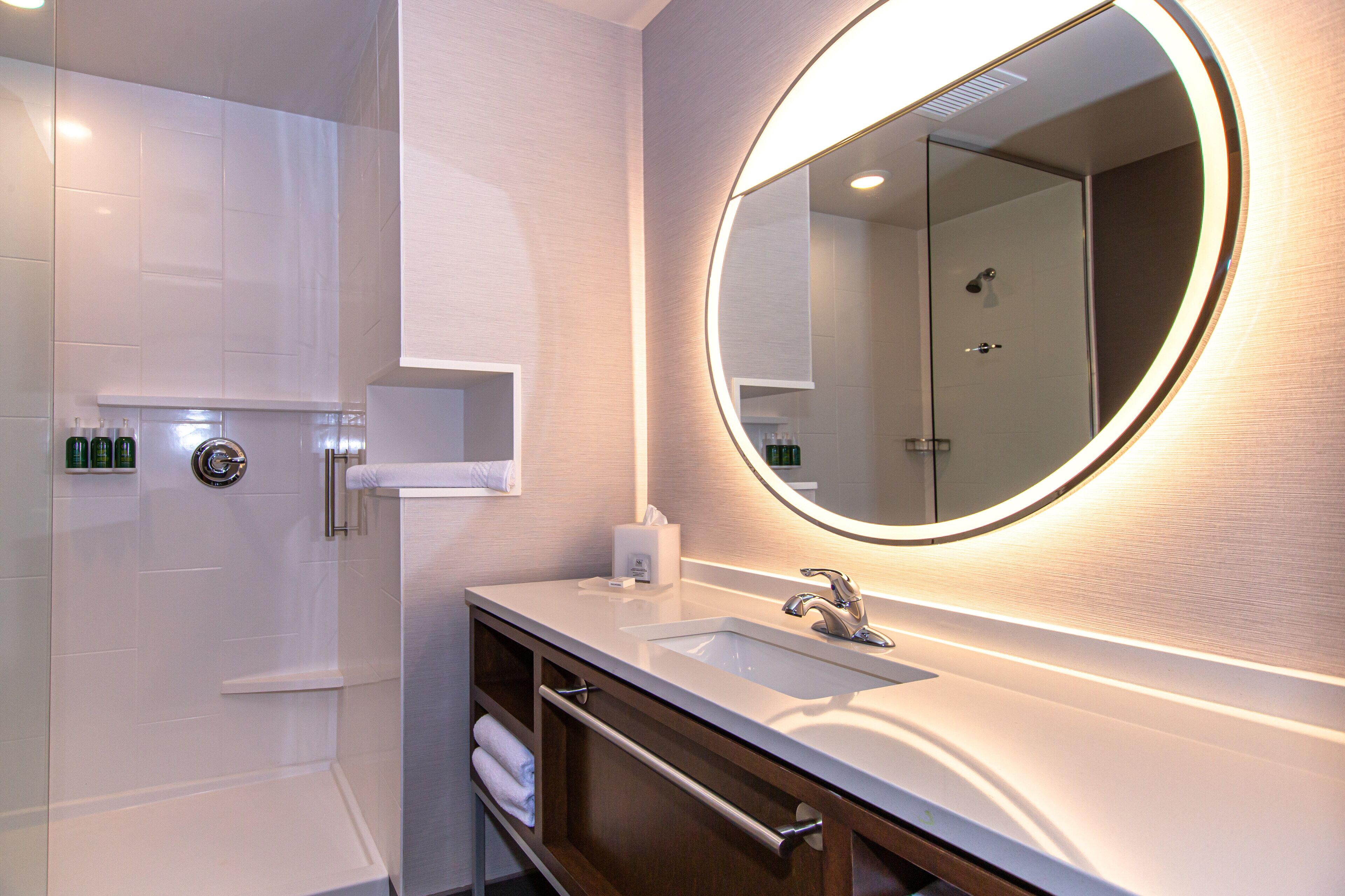 free toiletries, hair dryer, towels