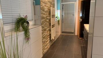 Shower, hair dryer