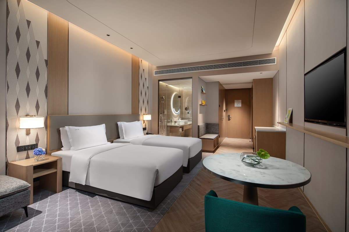 1 slaapkamer, luxe beddengoed, donzen dekbedden, een minibar