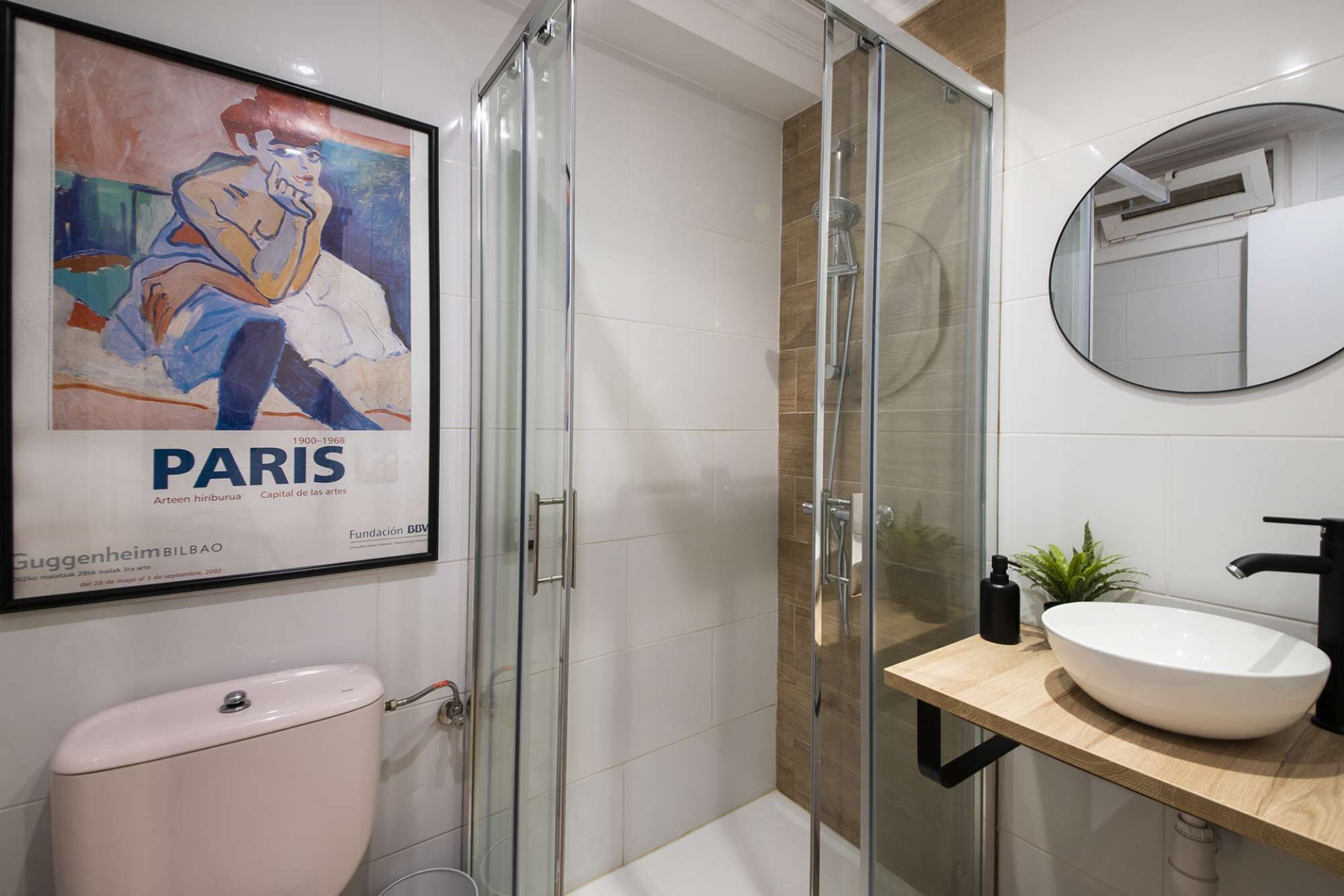 Ducha, secador de pelo y toallas