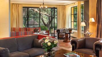 Télévision, cheminée, baby-foot, table de tennis de table