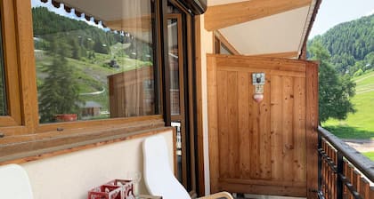 Spacious 6-person apt. with balcony and direct piste access