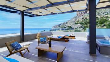 Junior suite, 1 slaapkamer, hot tub | Gratis wifi, beddengoed