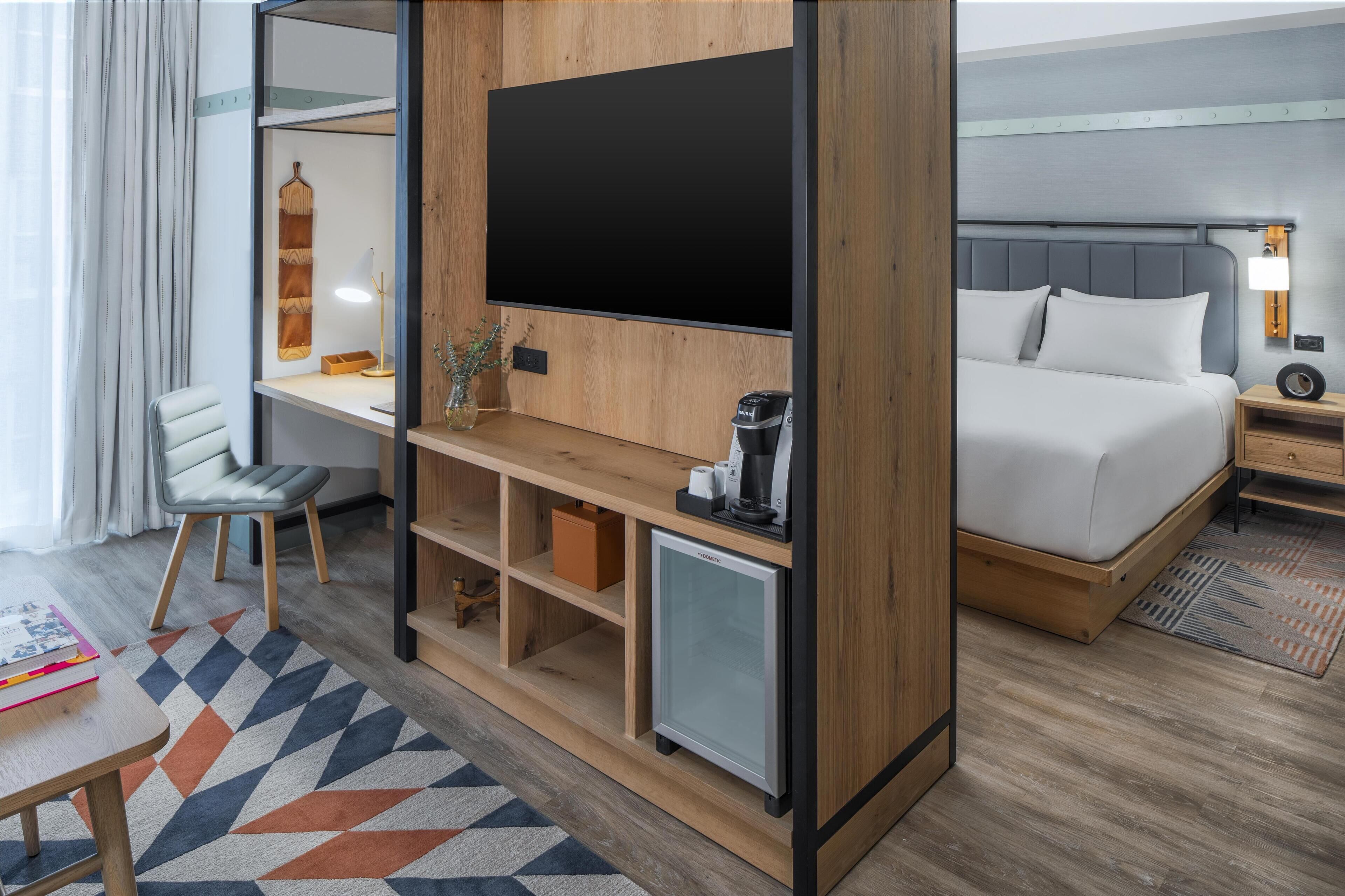 Hypo-allergenic bedding, in-room safe, individually decorated