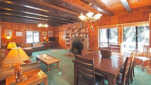 Cabin, Multiple Beds (Quandt Cabin - Ski Lease - WALK TO LA) | Living room | TV, fireplace - Quandt Cabin - Ski Lease - Walk TO Lake! (Tahoe City)