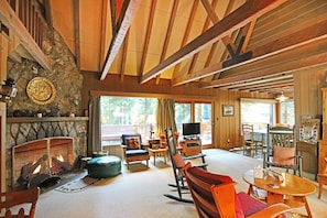 House, Multiple Beds (Trembley House) | Living room | TV, fireplace, DVD player