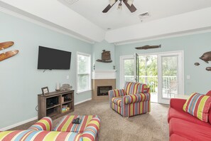 TV connectée, cheminée