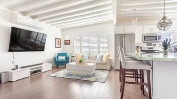 TV, fireplace, stereo