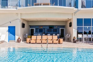 A heated pool