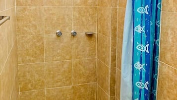 Buồng tắm vòi sen, vòi sen phun mưa, khăn tắm, xà phòng