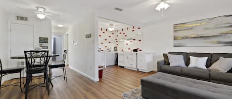 Condo, 1 Queen Bed with Sofa bed, Private Pool | Living room | 42-inch TV with cable channels