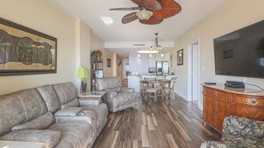 42-inch TV with cable channels