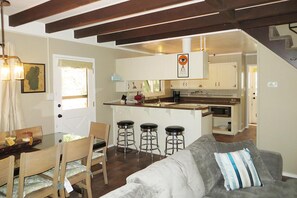 House, Multiple Beds (Moana Circle Chalet - LAKESIDE OF HWY) | Private kitchen | Fridge, microwave, stovetop, dishwasher