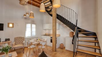 Family Apartment, 1 Bedroom | Living area | Flat-screen TV