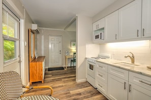 Fridge, microwave, coffee/tea maker