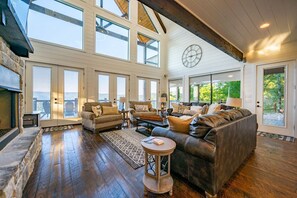 Smart TV, fireplace, video games