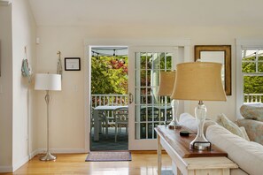 Una Smart TV, una chimenea, un reproductor de DVD, libros