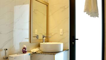 Free toiletries, hair dryer, slippers, towels