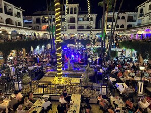 Outdoor banquet area