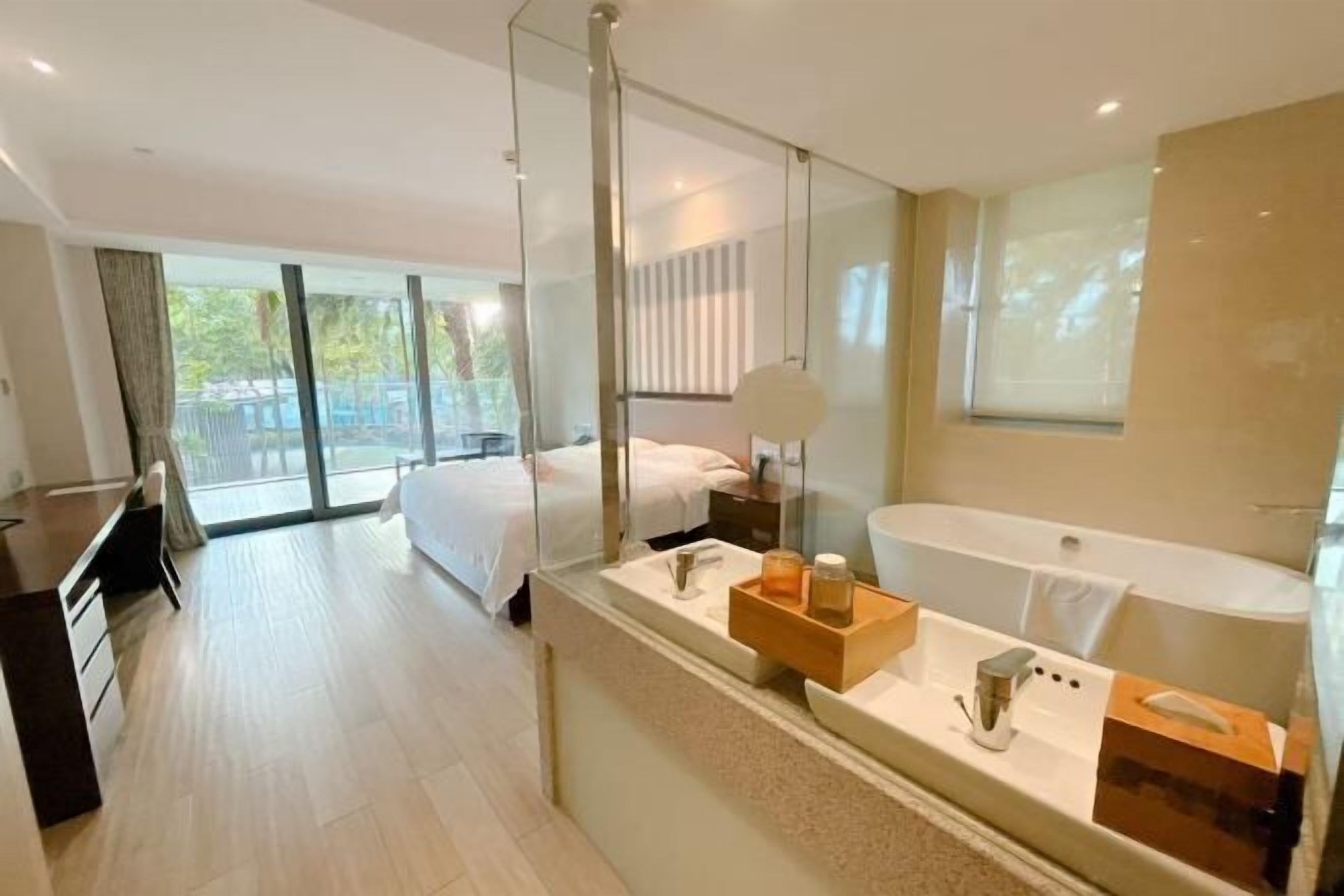 Blackout drapes, iron/ironing board, free WiFi, bed sheets