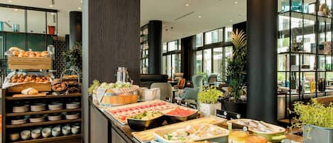 Daily buffet breakfast for a fee