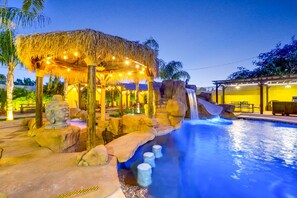 Outdoor pool, a heated pool