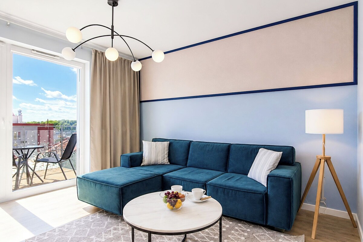 Deluxe-Apartment, Hafenblick | Wohnbereich