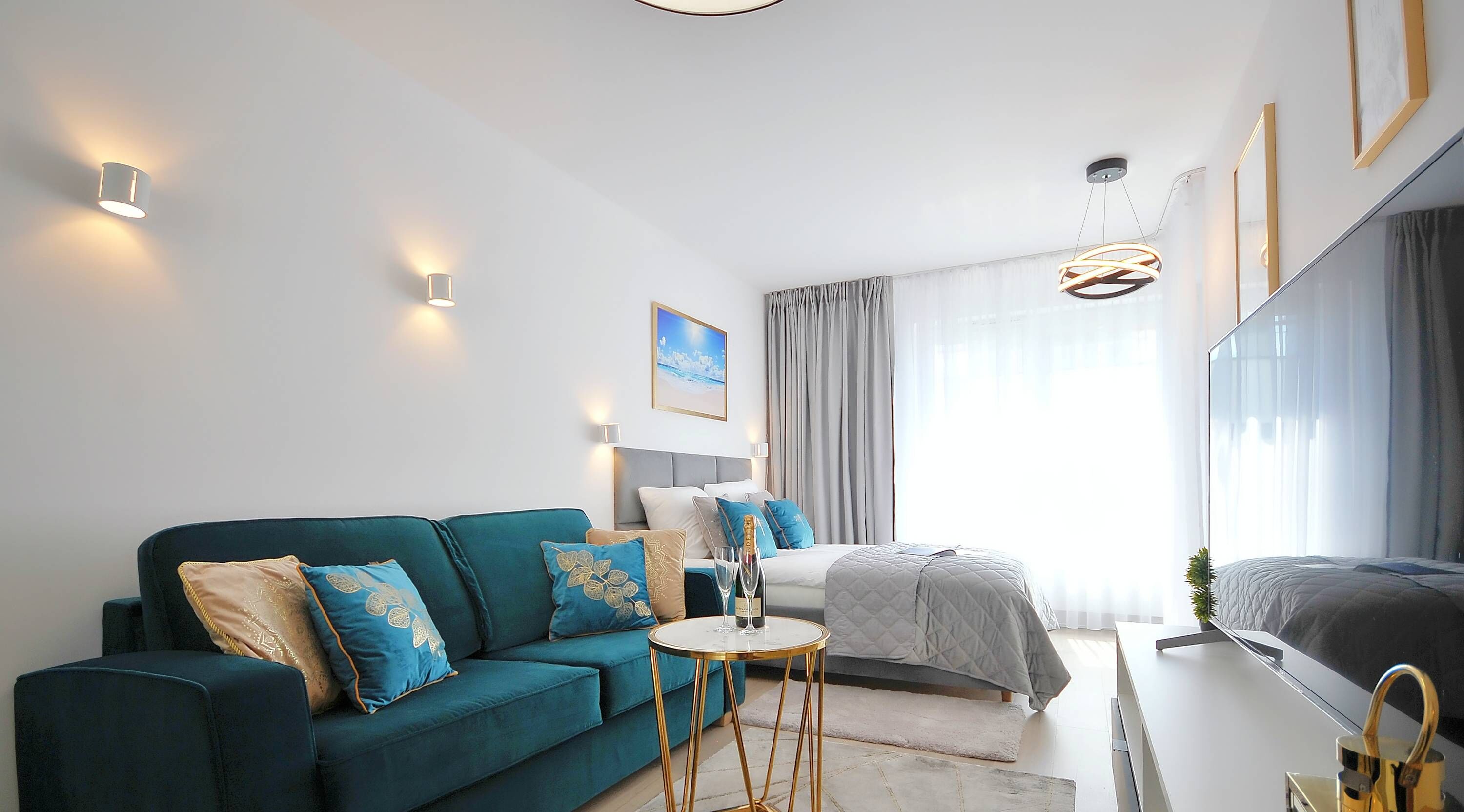 Deluxe Apartment, Multiple Beds, Pool Access, Pool View (NTC413) | Living area | 42-inch flat-screen TV with cable channels, TV, toys