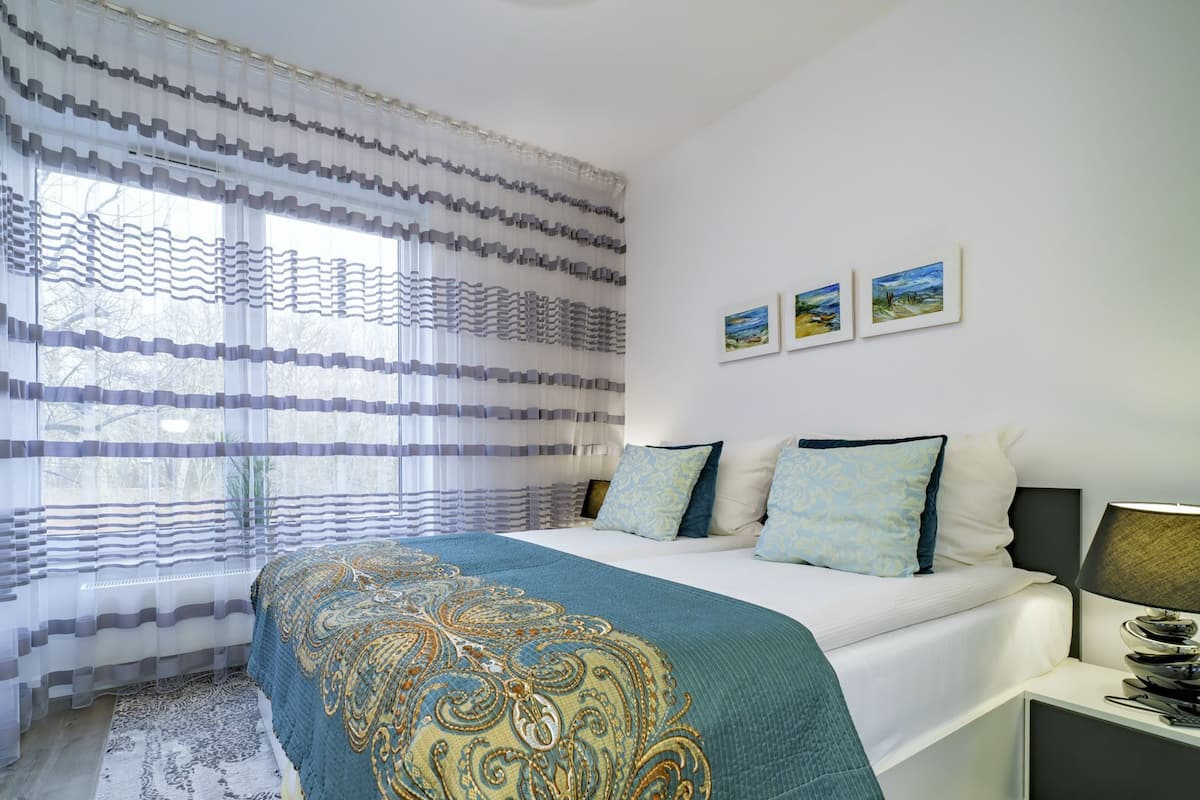 1 bedroom, premium bedding, individually decorated, iron/ironing board