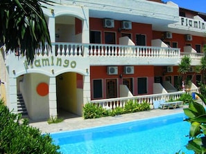 Seasonal outdoor pool - Flamingo Apartments by CorfuEscapes (Corfu)