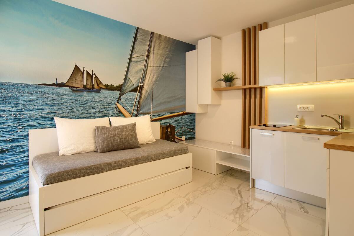 Family Apartment (Marano) | Living area | 42-inch plasma TV with satellite channels, TV