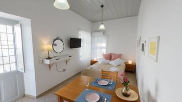 Apartemen | 1 kamar tidur, setrika/meja setrika, Wi-Fi gratis, dan seprai linen