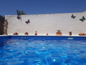 Outdoor pool - Lovely detached villa with private pool and hottub (Nov-April). Pet-friendly! (Mazarrón)