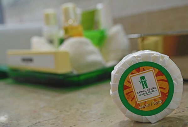 A soap bar with a label indicating it is from Copacabana Acapulco Hotel. - Copacabana Beach Hotel Acapulco (Acapulco)