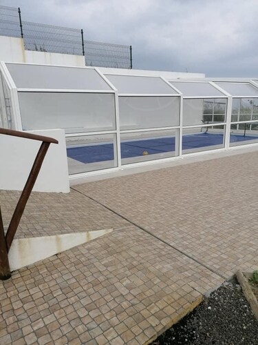 Land and sea study with heated pool
