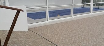 Land and sea study with heated pool