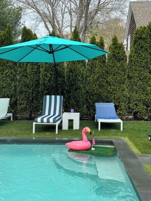 Piscine extérieure, piscine chauffée
