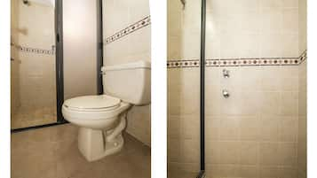 Standard Room (2 Double Beds) | Bathroom | Shower, free toiletries, towels, soap