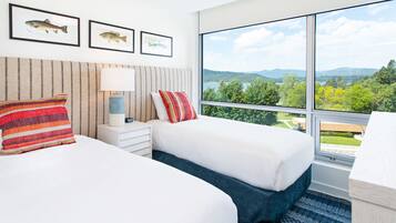 Chambre, vue lac | 1 chambre, literie de qualité supérieure, surmatelas