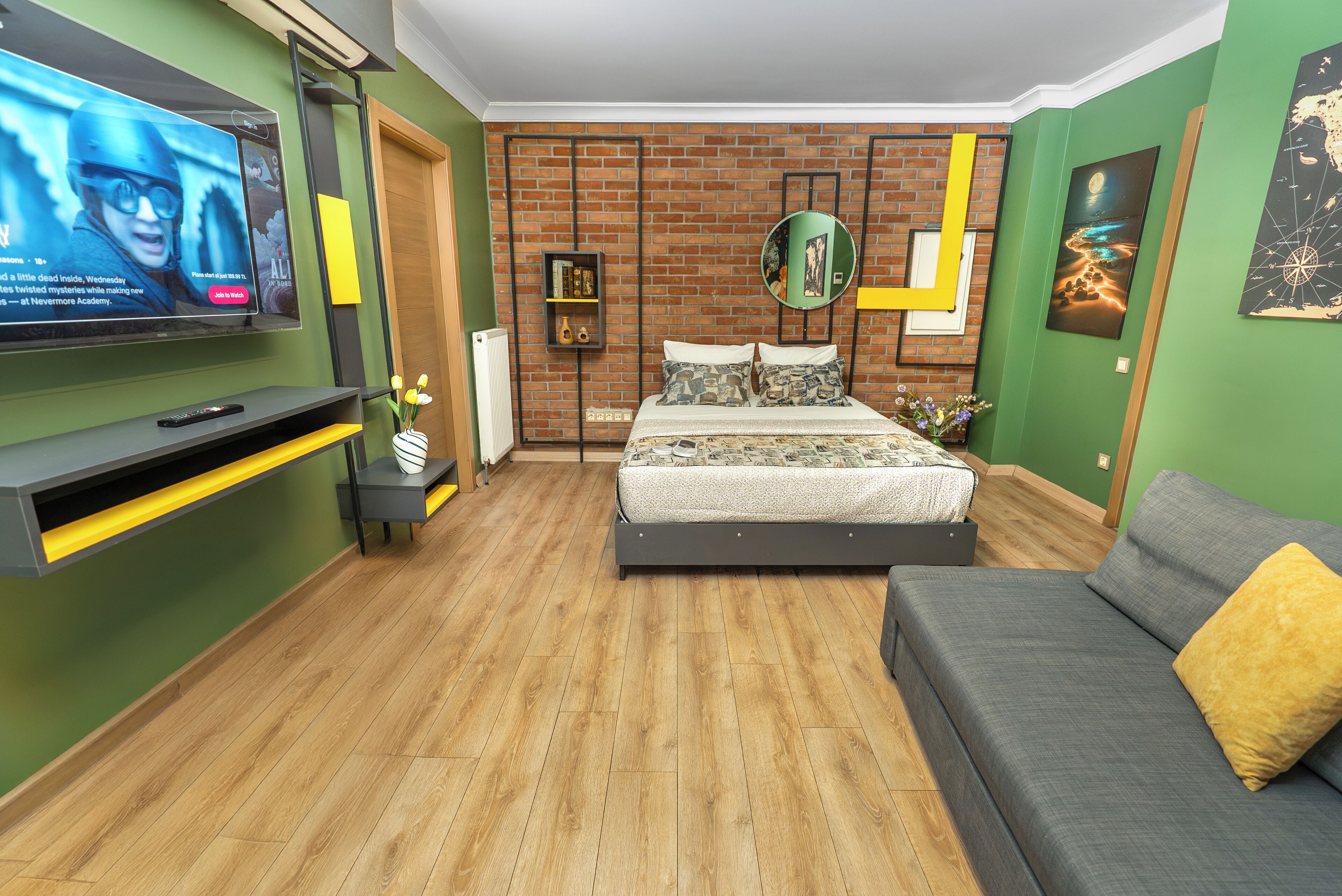 Suite panorámica, vista al jardín, en el área del jardín | Ropa de cama de alta calidad, edredón y decoración personalizada 