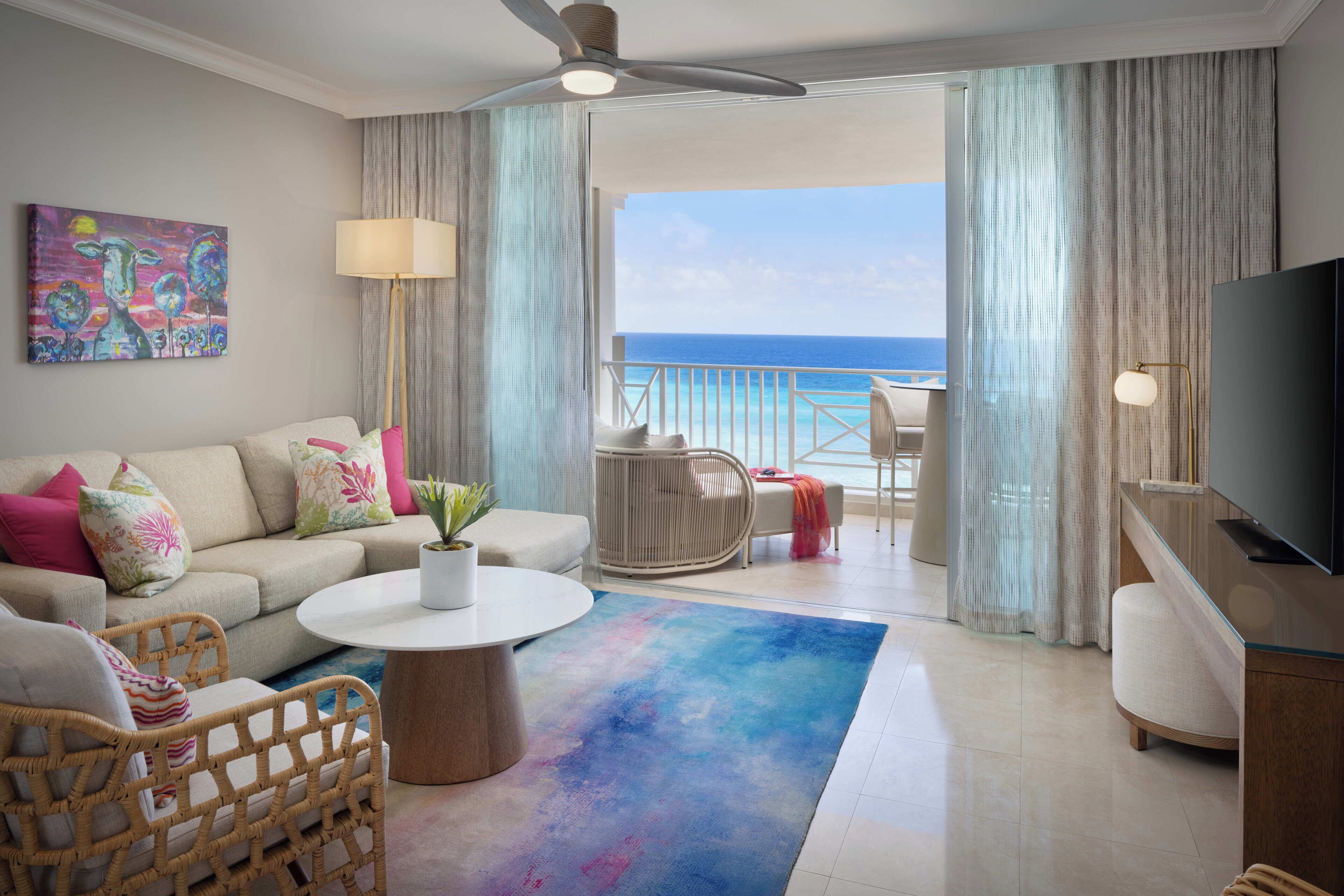 luxury suite, 1 bedroom, oceanfront (concierge) | free minibar, in-room safe, desk, laptop workspace