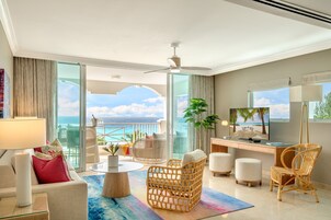 Luxury Suite, 2 Bedrooms, Oceanfront (Concierge) | Free minibar, in-room safe, desk, laptop workspace