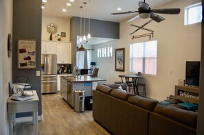 Smart TV, DVD player, ping pong, books