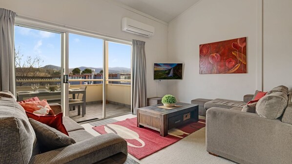 Smart TV, DVD player, books