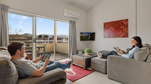 Smart TV, DVD player, books