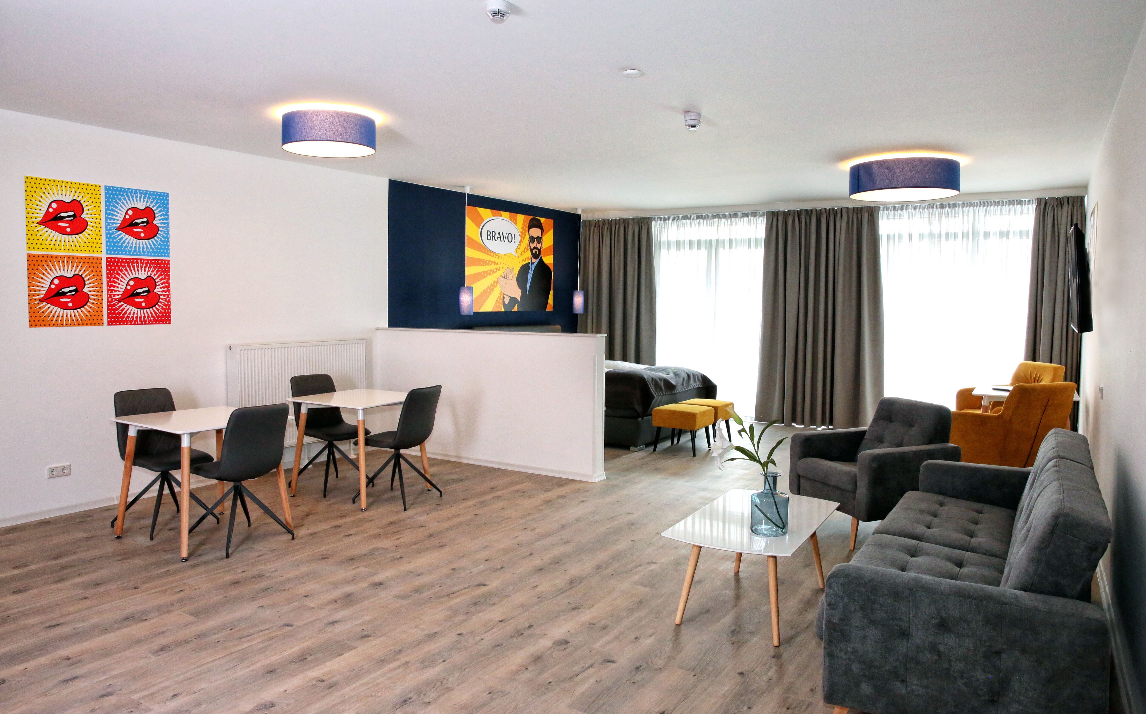 Superior Studio Suite | Living area | 49-inch Smart TV with cable channels, TV