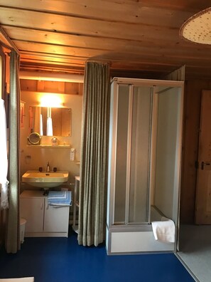 Haartrockner, HandtĂŒcher, Seife, Shampoo