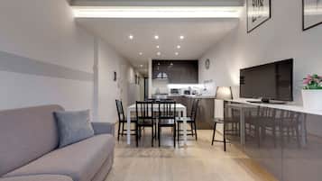 Apartment, 2 Bedrooms | Living area | LCD TV